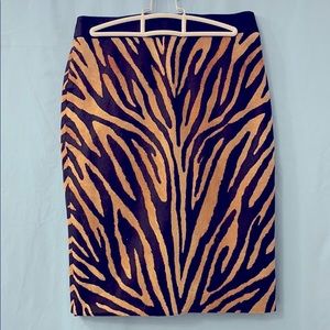 White House Black Market Animal Print Pencil Skirt